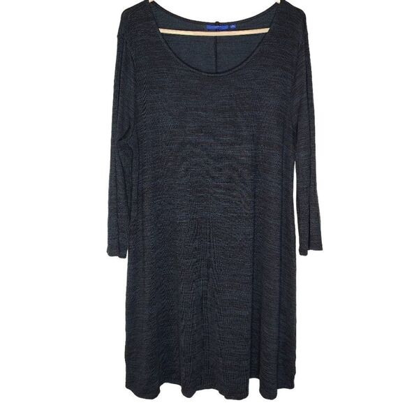 APT 9 Green Heathered Swing Shirt Dress - Picture 1 of 7